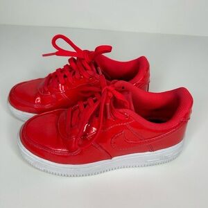 Nike Air Force 1 Ultraviolet Siren Red Sneakers Youth Size 1Y Unisex
